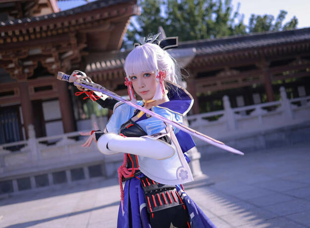水淼 aqua《神里绫华》：白鹭公主一出场，礼貌值直接拉满